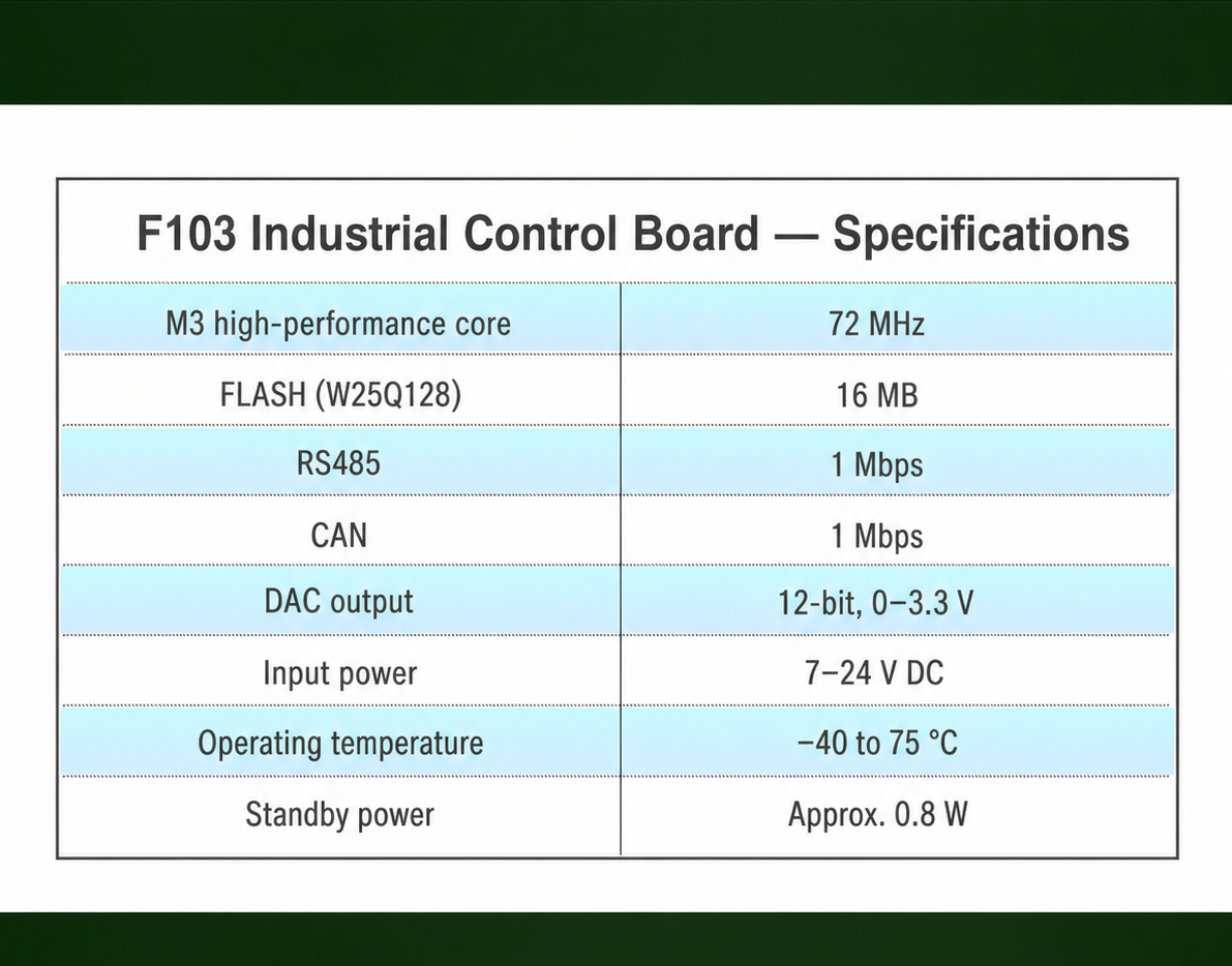 STM32F103ZET6 control board specifications